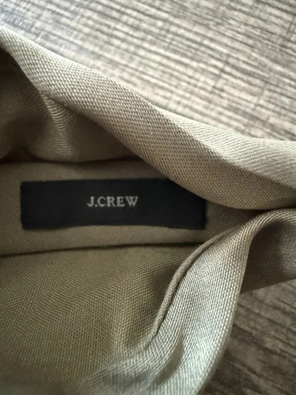 NWOT J. Crew Olive Green Taupe Beaded Rhinestones Knot Headband Satin Finish
